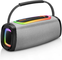 RGB Lights Portable Bluetooth Speaker, IPX7 Waterproof, 24H Playtime, Bluetooth 5.3, Outdoor Wireless Speaker with Hands-Free Mic.