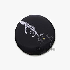 32/44/58mm Creative Round Animal Letter Pins Cartoon Character Funny