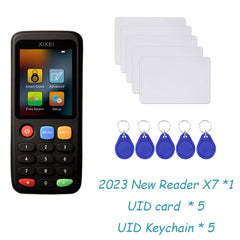 X7 RFID Smart Chip Reader IC ID Token Clone Copier 125Khz Badge Writer 13.56Mhz Tag Duplicator NFC Key Ntag215 Programmer