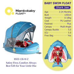 Mambobaby Baby Pool Float Vip 5 Dropshipping Blackproof Pool Mat For Infant Non-Inflatable Natation Buoy With Parasol Beach Toys