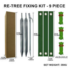 1SET Tree Stake Kits, Tree Stakes and Supports Kits for Young Trees Against Bad Weafor Newly Planted Tree Strap Garden Accessori