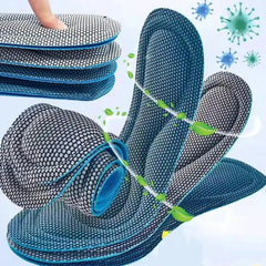 10/20pcs Memory Foam Orthopedic Insoles Shoes Men Women Nano Antibacterial Deodorization Insole Sweat Absorption Running Cushion
