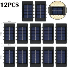 10 LED Solar Wall Lamp Outdoor Waterproof Solar Powered Light UP and
