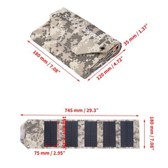 100w/80w/60w Foldable Solar Panel 5V USB Portable Folding Bag for Cell