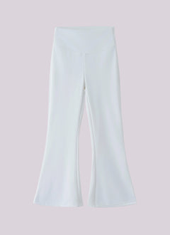 Girls Flared Pants High Waist Yoga Leggings Teenagers Stretch Elastic Waistband Kids Sportswear Trousers Autumn Spring
