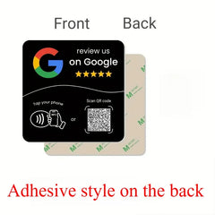 NFC 215 Programmable for Google Review Card NFC Station Table 13.56Mhz QR code can be independently set to link Standing Card