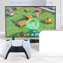 Wireless Controller Adapter P5146 for Switch/Switch OLED,PS5,PS4,PS3,PC& NEOGEO. Game Controller Converter with Headset Support