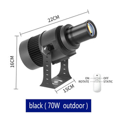 Custom Led HD Gobo Logo Projector Indoor Outdoor Ip67 Waterproof Rotating Advertising Image Projection Light For Floor Wedding