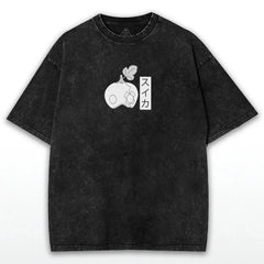 Suika Dr.STONE Anime Asagiri Gen Washed T-shirt Oversized Tee Shirt Summer Short Sleeve Cotton Tops Men Women Clothing