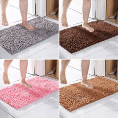 1pc 50*80 Cm Non-Slip Bath Mat Shaggy Durable Bath Rug for Bathroom