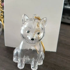 Dog Hair Storage Cute Pendant Keychain Bag Pendant Couple Car Key Chains Jewelry Souvenir Collection Gift Decoration Accessories