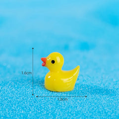 200pcs Mini Resin Ducks Yellow Tiny Ducks Mini Ducks Bulk Little Duck Figures Garden Crafts Tiny Duck Landscape Plants Fairy