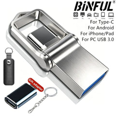 Mini 512GB OTG USB Flash Drive USB 3.0 Type C For iPhone iPad 32G 128GB 256GB Pendrive Samsung Android Laptop Memory Phone Stick