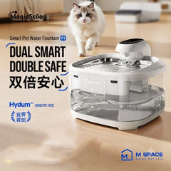 Pet Water Fountain Automatic Continuous Filtration of Fresh Water Large Capacity Transparent Design for Cat Pet Drin