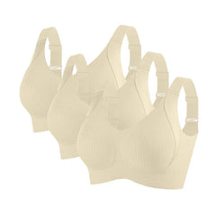 3pcs/set Women's Push-Up Bra Non-Wire Lift Bra Seamless Underwear