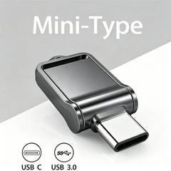 Mini 512GB OTG USB Flash Drive USB 3.0 Type C For iPhone iPad 32G 128GB 256GB Pendrive Samsung Android Laptop Memory Phone Stick