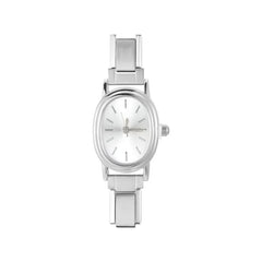 1PC 's Stainless Steel Round Simple Watch Bracelet Bangle for Friend