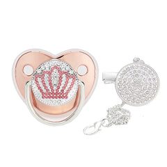 Baby Shower Gifts Baby Pacifier Rhinestone Pacifier Clips Princess
