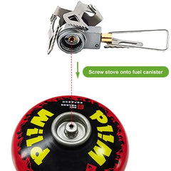 BRS Outdoor Gas Stove Mini Camping Gas Burner 25g Ultralight Titanium
