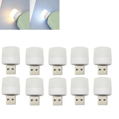 USB Night Light Mini LED Night Light USB Plug Lamp Power Bank Charging USB Book Lights Small Round Reading