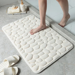 40x60cm/50x80cm Bath Rugs Mat Non Slip Cobblestone Embossed Carpets