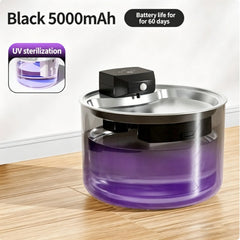 3L Automatic Wireless Pet Water Fountain Circulate Filter Silent Pet Water Bowl Stainless Steel ABS PET for Cats Dogs Dispenser
