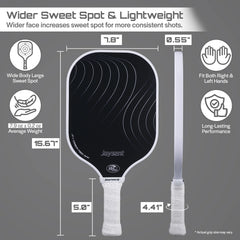 Joysent Pickleball Paddle USAPA T300 Carbon Fiber Pickleball Racket PP Honeycomb 14mm Pickle Ball Paddle For Beginner Men Women