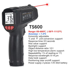 50 to 800 Degree Mestek Digital Infrared Thermometer Laser Temperature