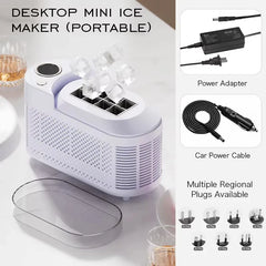 Portable Outdoor Camping Car 8 Grids DV12V Desktop Ice Maker Machine Electric Power RV Quick Freezing Bottled Water Maker