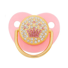 Baby Shower Gifts Baby Pacifier Rhinestone Pacifier Clips Princess Bling BPA Free Silicone Infant Nipple Newborn Baby Soother
