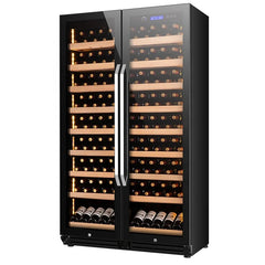 JiuFu Thermoelectric Dual Zone Wine Cooler Cellar Wine Cooling Fridge Corner Wine bar Cabinet  for Home