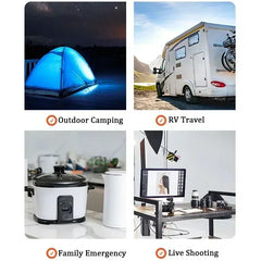 NEW 300W Portable Power Station 220V Solar Generator Outdoor Camping Emergency Mobile Power Bank 90000mAh LiFePO4 Backup Battery