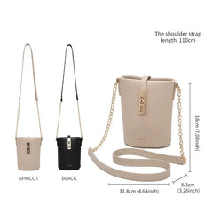 FOXER Chic Women's Shoulder Bag PU Leather Fashion Phone Bag Simple Lightweight Girl Travel Bag Small Crossbody Bag Purse
