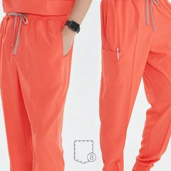 Stretchy Nurse Uniforms V-neck Top Jogger Pants Scrub Sets Surgical Workwear Dentist Nursing Suit Hospital Doctor Outfit S21
