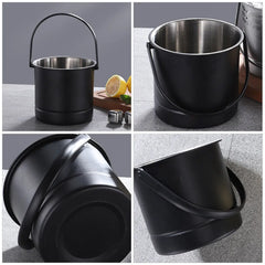 Stainless Steel Ice Cube Bucket Thickened Metal Wine Beer Cooler Bar Supply Party Wine Holder Ktv Juice Bottle Holder