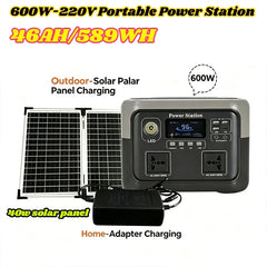 New 800W 716.8WH Portable Power Station 600W/800W Solar Generator Backup Power Bank for Outdoor Camping Home Emergency RV Travel
