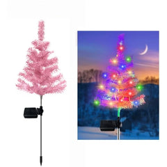 Solar Christmas Tree Outdoor Christmas Decorations Waterproof Solar Christmas Lights for Yard Front Porch Pathway Grave Decor
