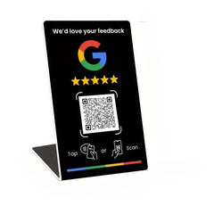 13.56MHz Programmable Acrylicl with Self-adhesive Backing NFC Table Sticker Diameter 10CM Google Reviews NFC Sticker NFC 215