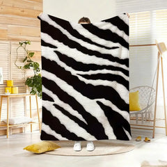 Fashion Animal Print Throw Lightweight 240g Flannel Blanket Soft Skin-friendly for Summer Cooling