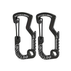1/2/5pcs Outdoor Backpack Carabiner Multifunctional Print D Ring
