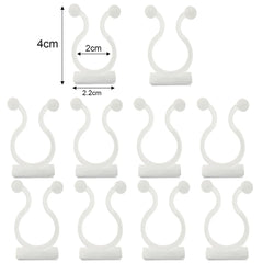 Invisible Plant Support Clips for Climbing Orchid Flower Ties Tomato Vine Plastic Garden Self-Adhesive Wall Fixture Binding Hook