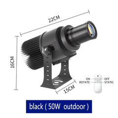 Custom Led HD Gobo Logo Projector Indoor Outdoor Ip67 Waterproof Rotating Advertising Image Projection Light For Floor Wedding