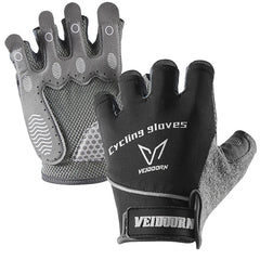 Veidoorn Men's Women's Workout Gloves for Gym Weight Lifting Non-Slip Palm with Padding Breathable Towel Finger for Sweat Wipe