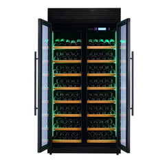 Quiet Operation Wine Cellar Compressor Wine Cooler 320 Bottle Refrigerator for Home Bar Club Private Collection Storage