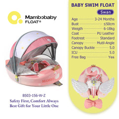 Mambobaby Baby Pool Float Vip 5 Dropshipping Blackproof Pool Mat For Infant Non-Inflatable Natation Buoy With Parasol Beach Toys