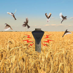 Waterproof Solar bird repeller timed sound and light alarm during the day Protecting crops orchard fish field to repel pigeons