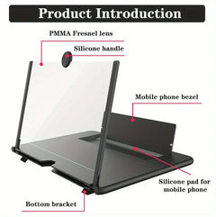 10/12 inch HD Mobile Phone Screen Amplifier Universal Anti-Blue Light Eye Protection Phone Magnifying Glass for Video Game Movie