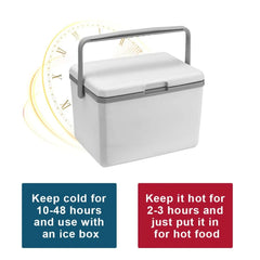 Portable Refrigerator 5L Mini Fridge Car Cooler with Handle Insulated Camping Freezer Compact Outdoor Storage Box for Road Trip