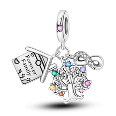 Charms Bead 925 Sterling Silver Pink Butterfly Luminous Firefly Dangle