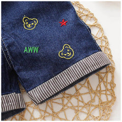 IENENS Summer Kids Baby Boys Jumper Pants Denim Shorts Jeans Overalls Toddler Infant Girl Playsuit Clothes Clothing Trousers